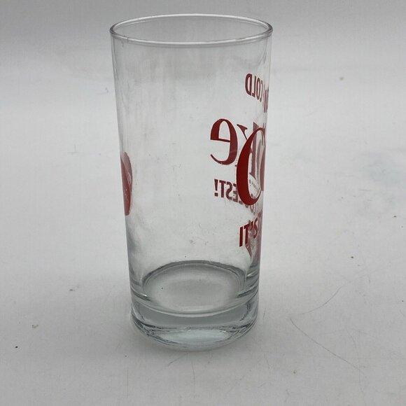 Vtg Ice Cold Coke It's The Coolest Glass with Red Lettering Coca-Cola Drink‎ 6” - Picture 4 of 8